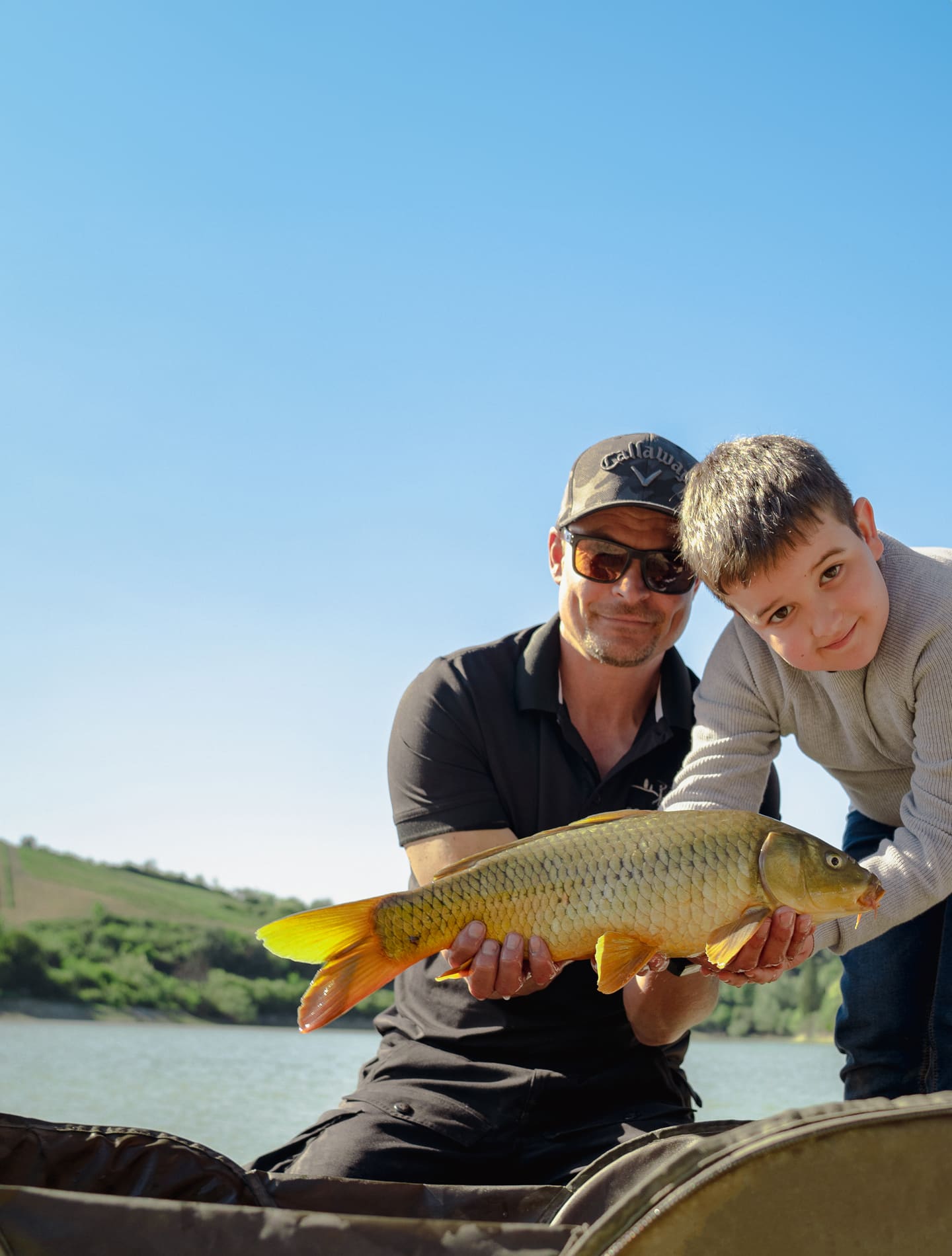 Fishing on the lake at Castelfalfi